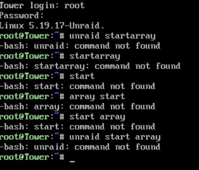 Run diagnostics diagnostics Tail the syslog tail -f /var/log/syslog Look at the parameters in the config file nano /boot/syslinux. . Unraid start array from command line